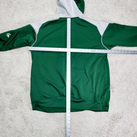 Nike Therma Fit Michigan State Spartans Hoodie Men L Green NCAA Pullover VTG - Picture 7 of 9